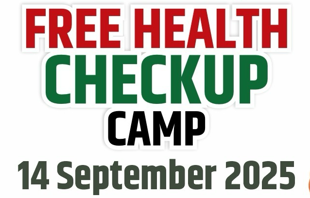 Free health check-up camp will be organized in Hansi on Sunday, 14 September.